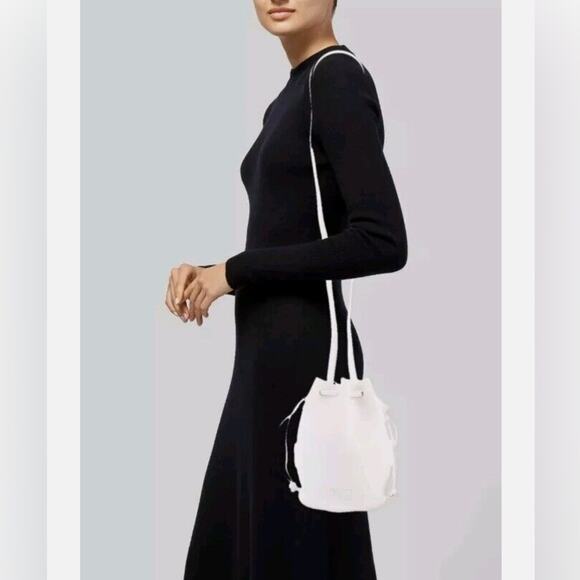 DEREK LAM white leather bucket minimalist quiet luxury bag - Picture 2 of 10